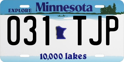 MN license plate 031TJP