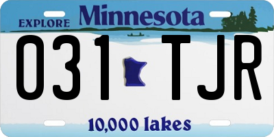 MN license plate 031TJR
