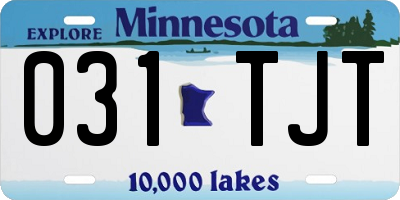 MN license plate 031TJT