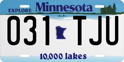 MN license plate 031TJU