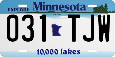 MN license plate 031TJW