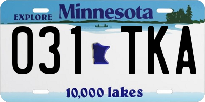 MN license plate 031TKA