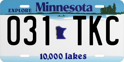 MN license plate 031TKC