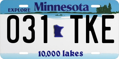 MN license plate 031TKE