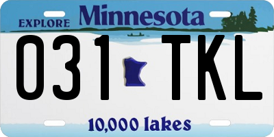 MN license plate 031TKL