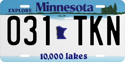 MN license plate 031TKN