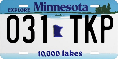 MN license plate 031TKP
