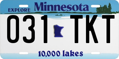 MN license plate 031TKT