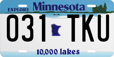 MN license plate 031TKU