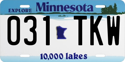 MN license plate 031TKW