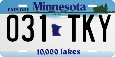 MN license plate 031TKY