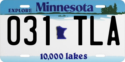 MN license plate 031TLA