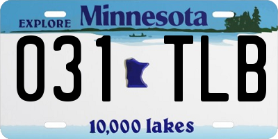MN license plate 031TLB