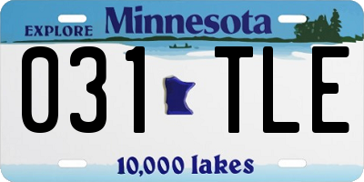 MN license plate 031TLE