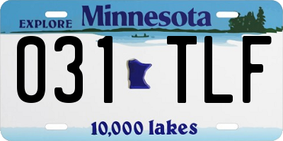 MN license plate 031TLF