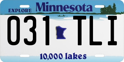 MN license plate 031TLI
