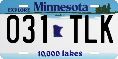 MN license plate 031TLK