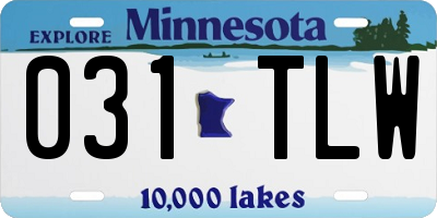 MN license plate 031TLW
