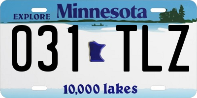MN license plate 031TLZ