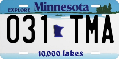 MN license plate 031TMA