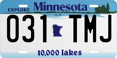 MN license plate 031TMJ