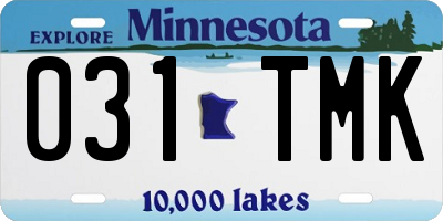 MN license plate 031TMK