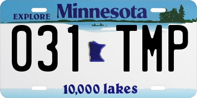 MN license plate 031TMP