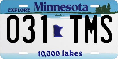 MN license plate 031TMS