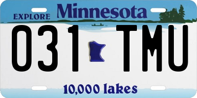 MN license plate 031TMU