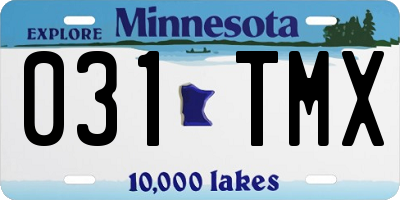 MN license plate 031TMX