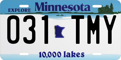 MN license plate 031TMY