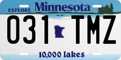 MN license plate 031TMZ