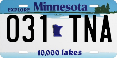 MN license plate 031TNA