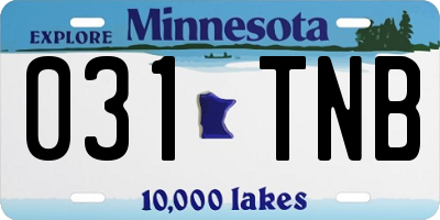 MN license plate 031TNB