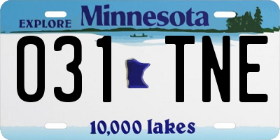 MN license plate 031TNE