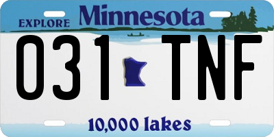 MN license plate 031TNF