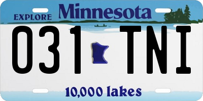 MN license plate 031TNI