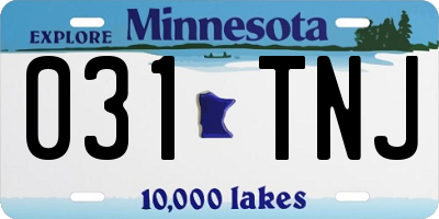 MN license plate 031TNJ