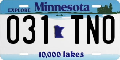MN license plate 031TNO