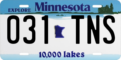 MN license plate 031TNS