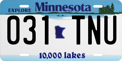 MN license plate 031TNU