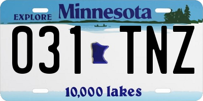 MN license plate 031TNZ