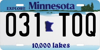 MN license plate 031TOQ