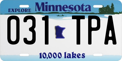 MN license plate 031TPA