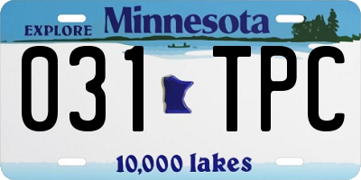 MN license plate 031TPC