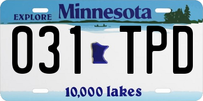 MN license plate 031TPD