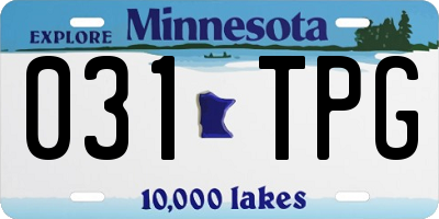 MN license plate 031TPG