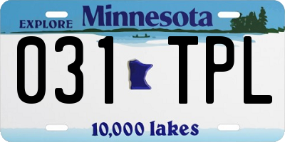 MN license plate 031TPL
