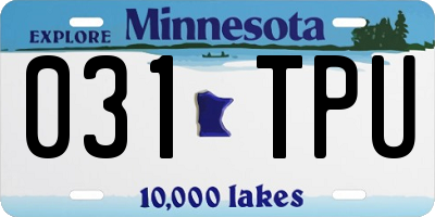 MN license plate 031TPU