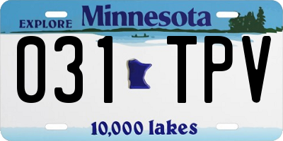 MN license plate 031TPV